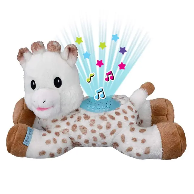 Sophie La Girafe Σόφι η καμηλοπάρδαλη: Βελούδινη Σόφι με φωτισμό και ήχους για νανούρισμα από 0+ μηνών S850739