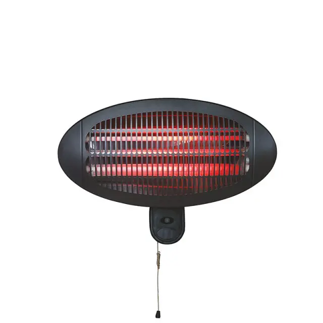 Επιτοίχιο Θερμαντικό Σώμα Χαλαζία 2000W IPX4 Μαύρο – 3 Επίπεδα Θέρμανσης