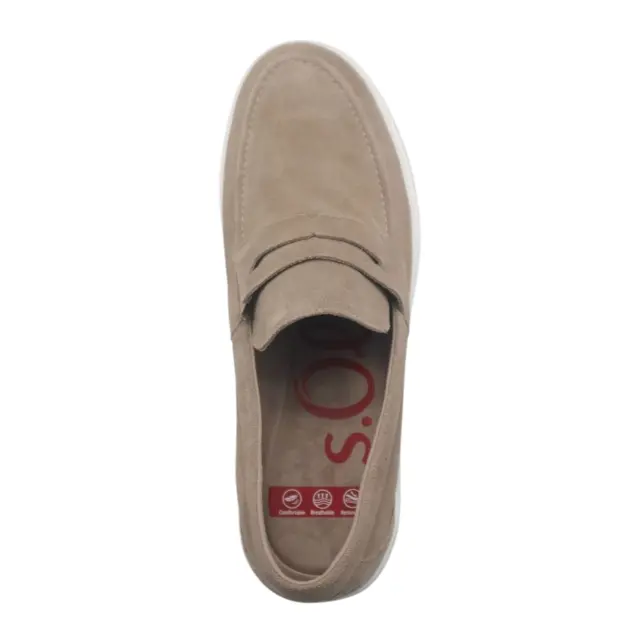 Ανδρικά Δερμάτινα Loafers s.Oliver 2177869.8112 Μπεζ Suede Μπεζ S. Oliver - 44 3