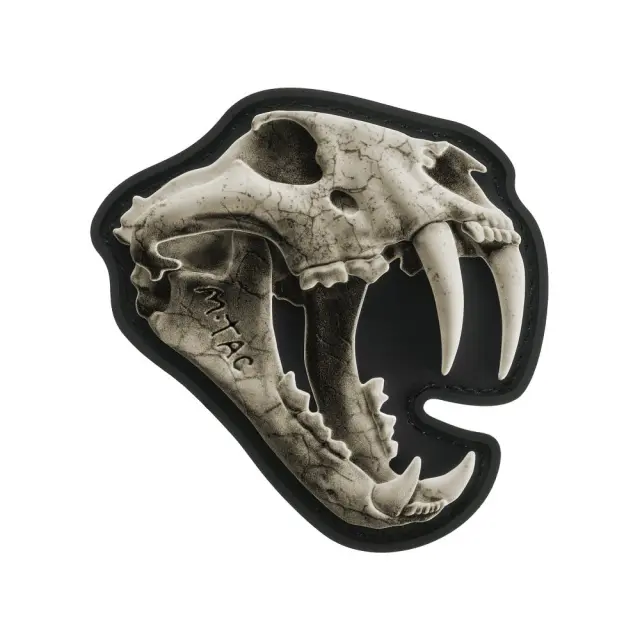 M-Tac Patch Old Tiger- Κρανίο Τίγρης - 01-Black-Μαύρο