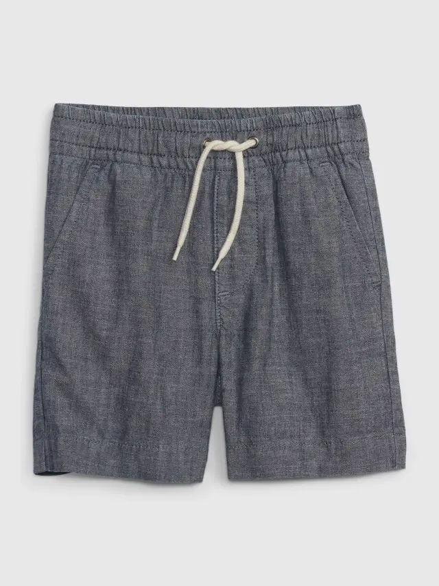 Μπλε Νηπιακό Easy Pull-On Σορτς indigo blue chambray - 12-18M