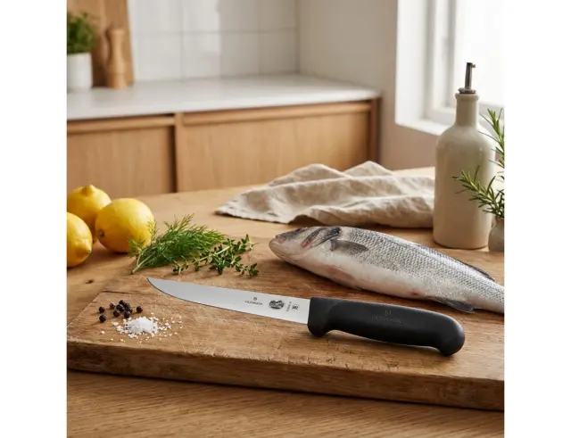 Μαχαίρι Ξεκοκαλίσματος Victorinox Fibrox με μήκος λεπίδας 15cm - Black5.6003.15