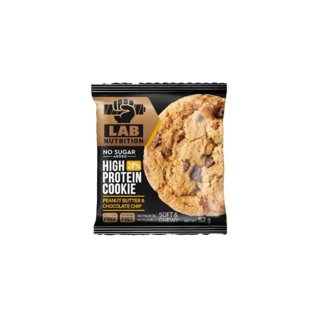 High Protein Cookie, με κομμάτια σοκολάτας και φυστικοβούτυρο, 52 g, Lab Nutrition