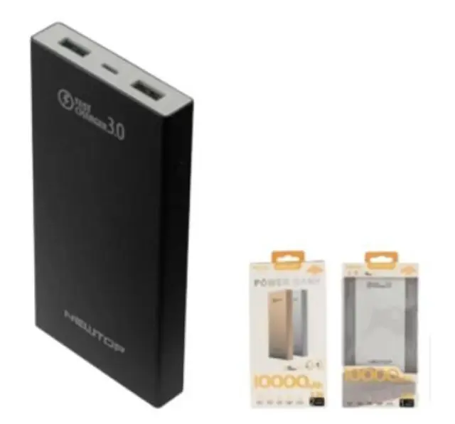 NEWTOP Powerbank PB06 FASTCHARGE 10000mAh σε ΜΑΥΡΟ Χρώμα