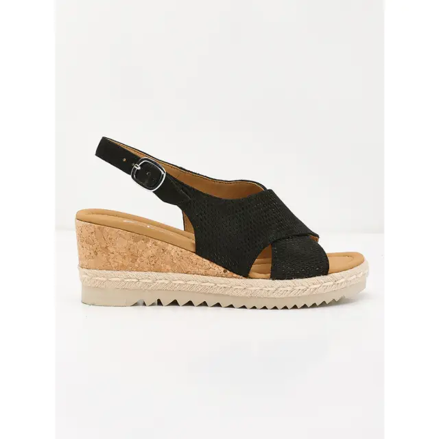 Gabor Πλατφόρμες Γυναικείο δέρμα Nubuck Μαύρο GAB/62831 47-SCHWARZ