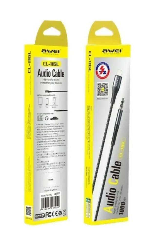 Καλωδιο ήχου - Lightning-Jack 3.5mm - CL-116L - AWEI - 887776 2