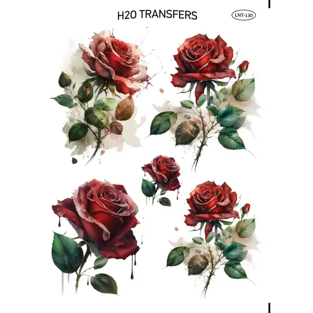 Χαρτί Easy Transfer, Κόκκινα Τριαντάφυλλα, LNT-130, 25x35cm