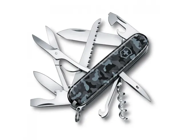 Ελβετικός Σουγιάς Victorinox Huntsman με 15 λειτουργίες και μήκος 9.1cm - Navy Camouflage1.3713.942 2