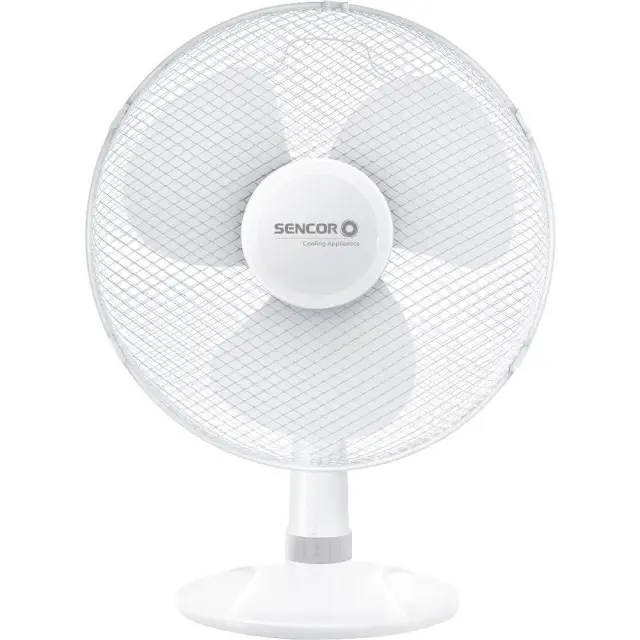 Επιτραπέζιος Ανεμιστήρας Sencor SFE 4037WH-EUE3 50W Διαμέτρου 40cm με 3 Ταχύτητες και Δυνατότητα Αυτόματης Περιστροφής εως 90° Λευκός