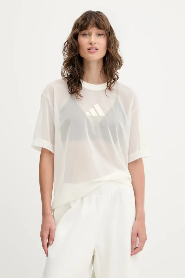 adidas Sportswear All SZN Soft Lux Mesh Women's T-Shirt JV9872 - S