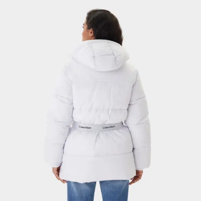 Calvin Klein - Γυναικείο Μπουφάν Belted Midweight Puffer Regular Fit LV047D507G-WGA Μωβ - XL 3