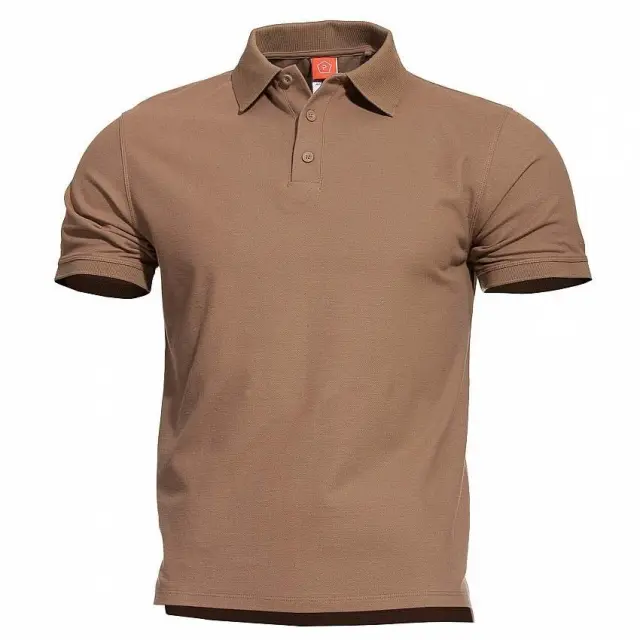 Pentagon Aniketos Short Polo Shirt-Μπλουζάκι Κοντομάνικο Polo για Τακτική- Καθημερινή Χρήση    - 03-Coyote-Καφέ
