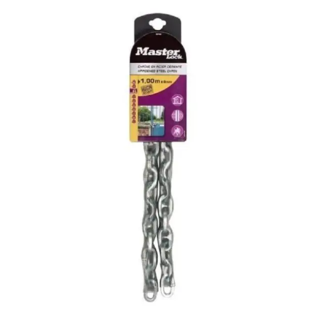 Master Lock 8016EURD - Ατσάλινη αλυσίδα με κάλυμμα βινυλίου 1m Φ8mm
