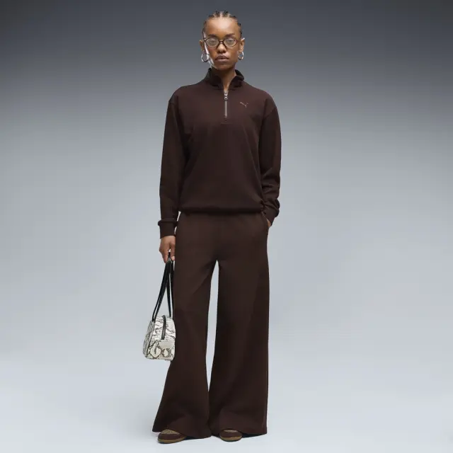 Puma Class Wide Leg Pants Chocolate 694013-33 - L