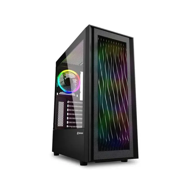Sharkoon RGB Wave Gaming Midi Tower Κουτί Υπολογιστή με Πλαϊνό Παράθυρο Μαύρο