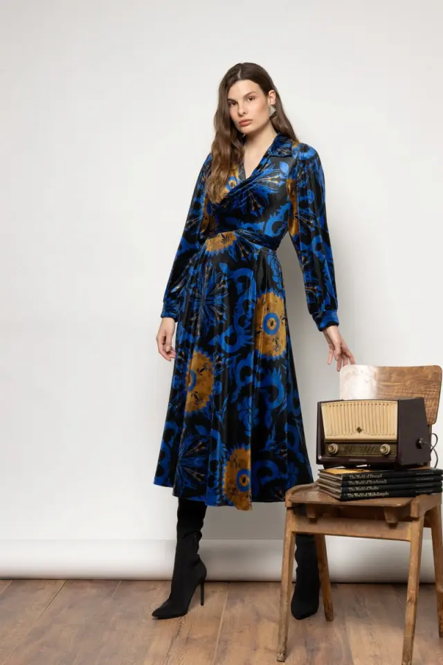 Nema Resort Wear Midi Dress (15007Ν031 BLUE) - M