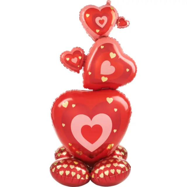 Μπαλόνι φοιλ AirLoonz Καρδιές Stacking Hearts / 63εκ x 139εκ