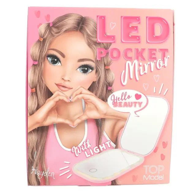 TOPModel - Foldable Pocket Mirror with LED - pink - Toys