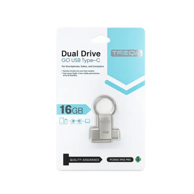 Treqa USB Flash Drive Διπλής Σύνδεσης Type-C 16GB - Dual Drive USB Type-C Flash Drive 16GB 017091
