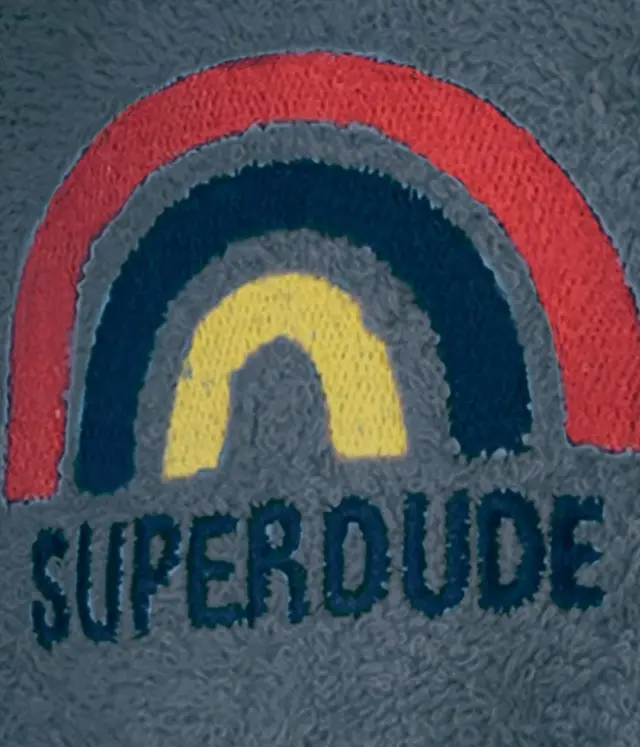 Μπουρνούζι παιδικό με κουκούλα Super Dude Blue Νο 10-12 Palamaiki 2