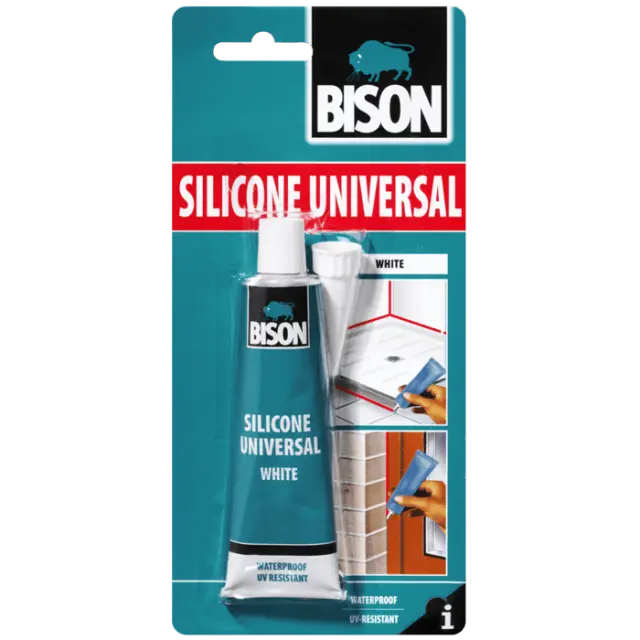 Bison Universal Σφραγιστική Σιλικόνη Υψηλής Θερμοκρασίας Αντιμουχλική Ξύλου Λευκή 60ml/ 66533 (Bison)