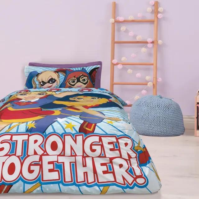 5005 Σετ Σεντονια Μονα Super Hero Girls Cartoon Kids 160x260