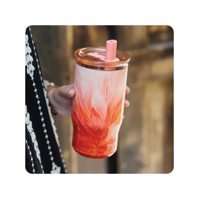 Quokka Κούπα Θερμός Ανοξείδωτο BPA Free 720ml Peach Petals με Καλαμάκι- 40166 3