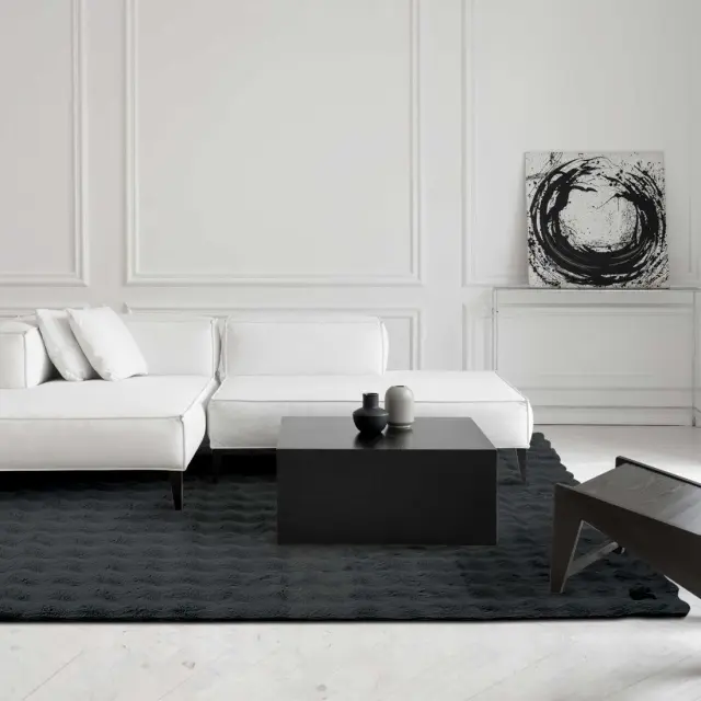 Χαλί 150x200 Faux Fur Essential Greenwich Polo Club 3125 Graphite 100% Πολυέστερ