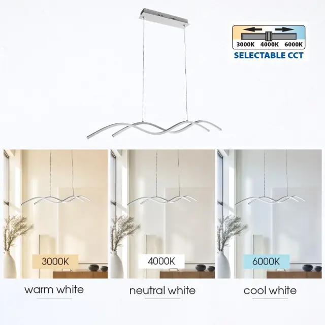 LED Φωτιστικό Οροφής Κρεμαστό LOARA 27Watt Λευκό CCT VIV004866 3