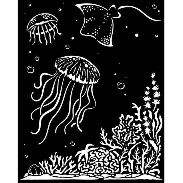Thick Stencil Stamperia 20x25cm, Songs of the Sea, Medusa