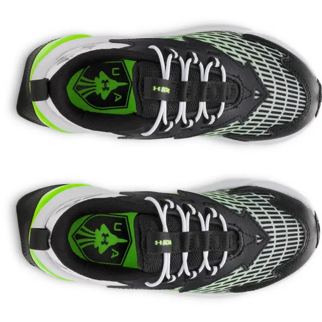 Under Armour Bps Scramjet 7 White/Grn/Blanc/Vert/Blanco/Verde 6006928-100 - 28 3