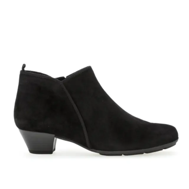 Gabor Μποτάκια με Τακούνι Γυναικείο δέρμα Nubuck Μαύρο GAB/55623 17-SCHWARZ