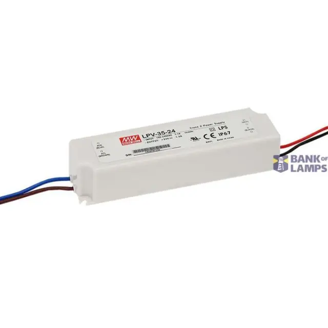 AC-DC Single output LED driver Constant Voltage (CV); Output 24Vdc at 1.5A; cable output 35W