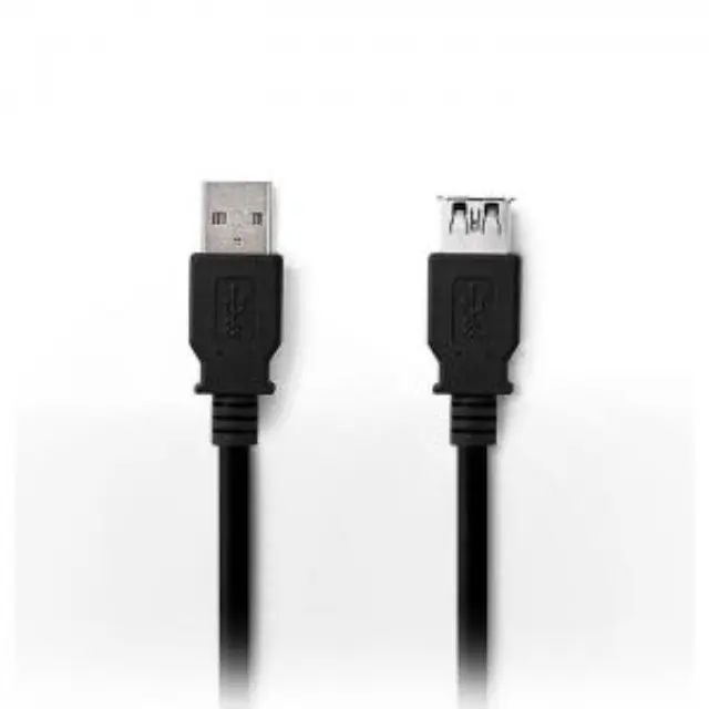 Καλώδιo προέκτασης USB 3.2 Gen 1x1 A αρσ. - USB A θηλ. 2.00m, σε μαύρο χρώμα. 2