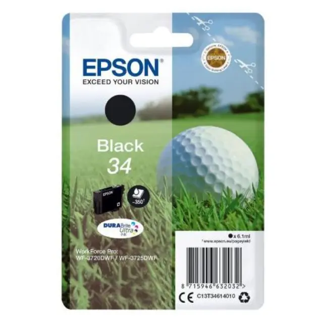 Epson Μελάνι Inkjet No.34 Black (C13T34614010) (EPST346140)