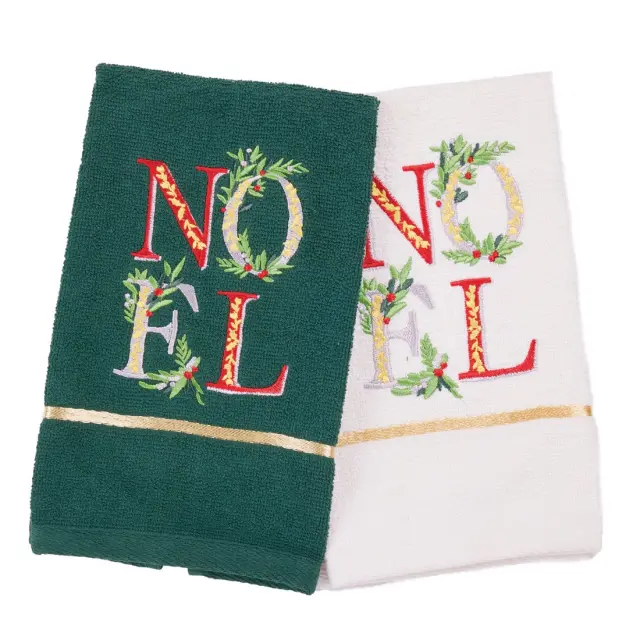 Πετσέτες Κουζίνας Σετ 2 Τεμ 30x50 Christmas Das Home 0814 Green-White 100% βαμβακερό