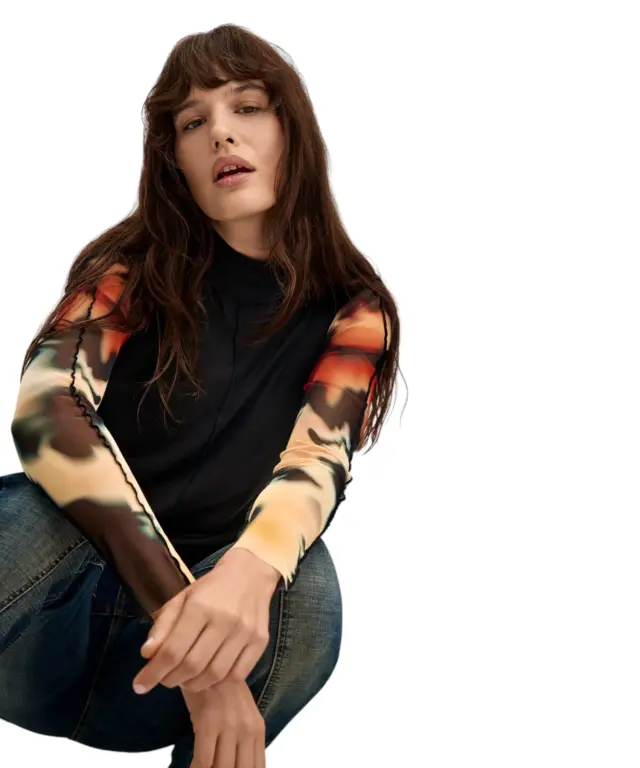 Desigual - Γυναικεία Μπλούζα Estocolmo 26WWTK41-2000 Μαύρο με Σχέδια 3