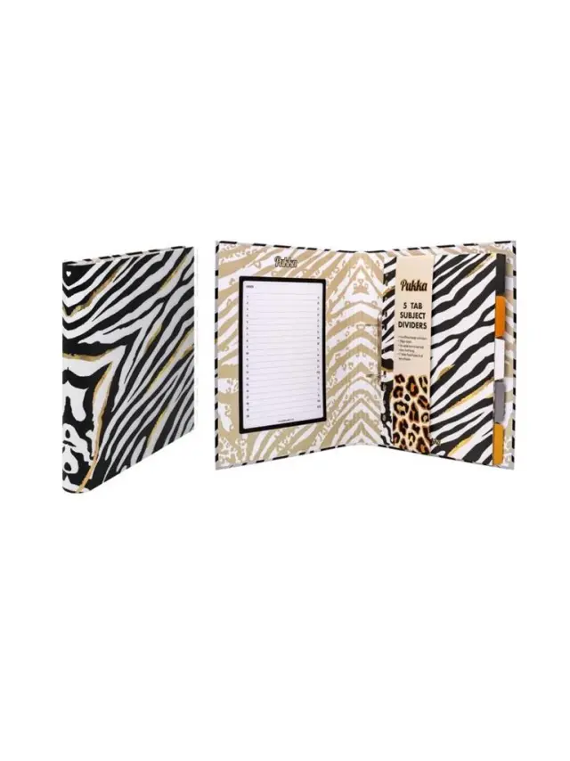 Pukka Κλασέρ Χάρτινο Wild Zebra Α4 Με 2 Κρίκους και 5 Διαχωριστικά & Ευρετήριο/ 9533-WLD (Pukka)