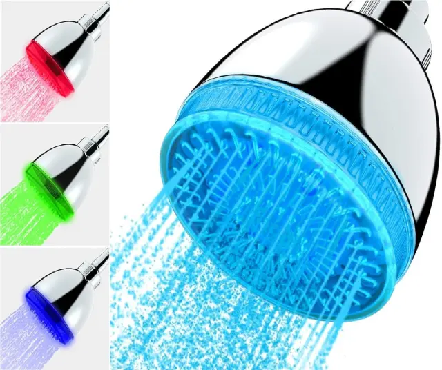 RZ96076 Φωτιζόμενη LED Κεφαλή Ντους με Αισθητήρα Θερμοκρασίας