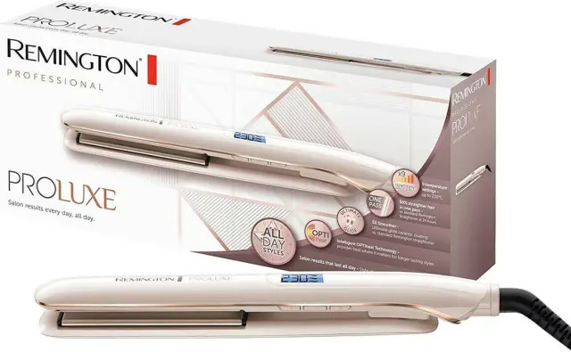 Remington PROluxe S9100 Πρέσα Ισιώματος Μαλλιών με OPTIheat, Κεραμικές Πλάκες 110mm, 230°C, 9 Ρυθμίσεις + Pro+ – Pearl Rose Gold