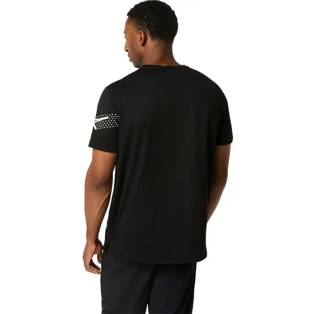 Asics Men's Icon Shortsleeve Top Μαύρο 2011D458-001 (Asics) - Large 2