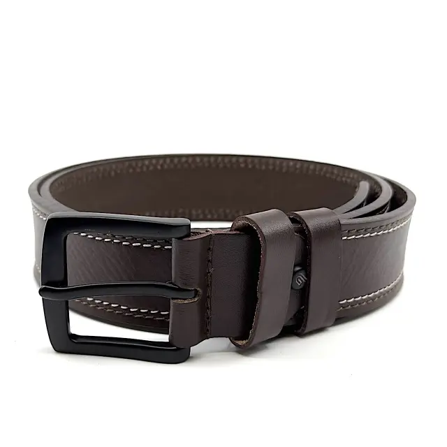 Καφέ Δερμάτινη Ζώνη Full Grain 4 cm 3
