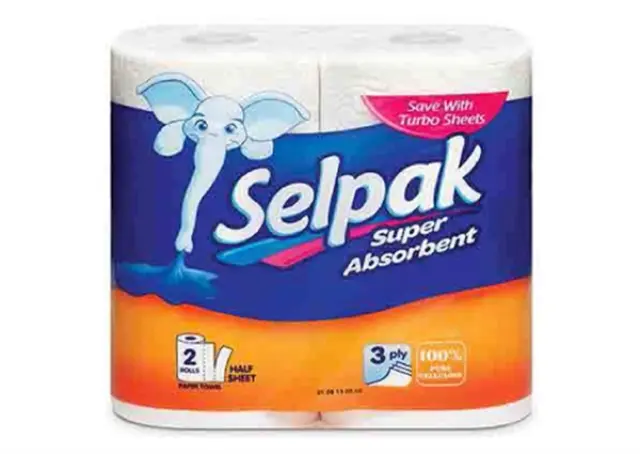 Selpak Χαρτί Κουζίνας Super Absorbent 2 Ρολά 150gr 3 φύλλα