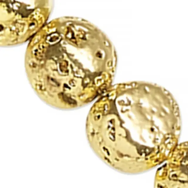 Επιμεταλλωμένη Χάντρα Lava Rock - Gold - Ø12mm ~30τεμ