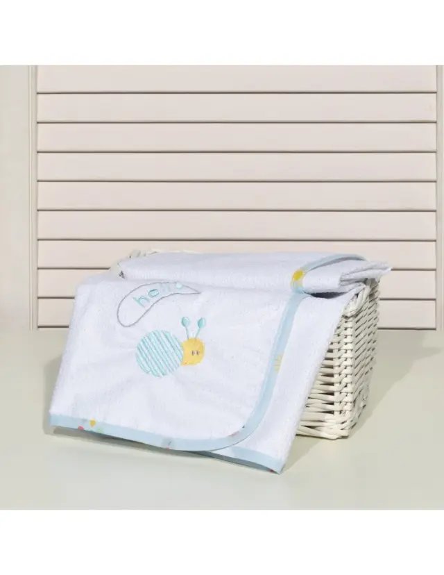 Σελτεδάκι Με Κέντημα Σιέλ Σαλιγκάρι 50x70 Des.178 BABY OLIVER
