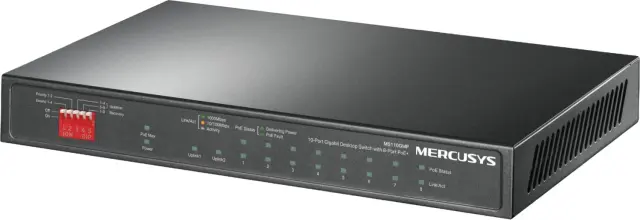 Mercusys 10-Port Gigabit Desktop Switch with 8-Port PoE+ (MS110GMP) (MERMS110GMP)