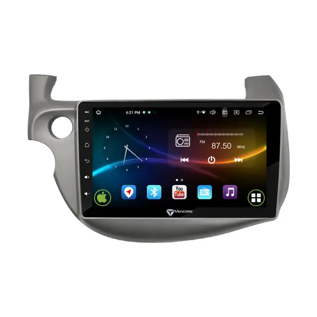 VenCore Οθόνη Multimedia Android 15 10.1" 9109A MTK6762 Octa-Core 2GB/32GB IPS με Πρόσοψη, CarPlay, Android Auto και Υποστήριξη Κάμερας Οπισθοπορείας AHD για Honda Jazz 2009-2013 – Ασημί (3236-10008-0197S) 2