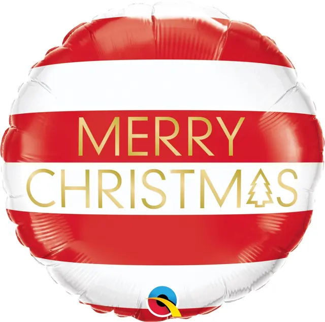 Μπαλόνι Φοιλ 18 Merry Christmas Red & White Stripes / 46εκ