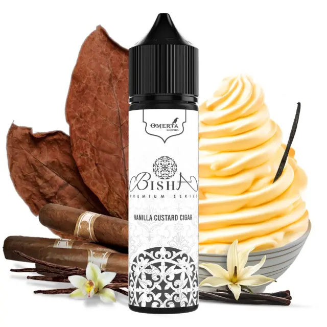 Vanilla Custard Cigar 10ml (60ml) - Bisha Premium by Omerta