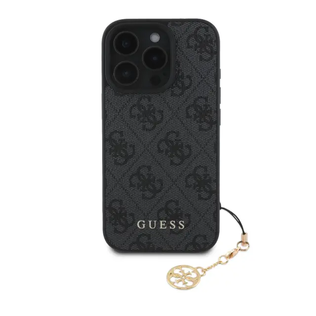 Guess 4G Charm Case for iPhone 16 Pro Max Tone on Tone Grey 2